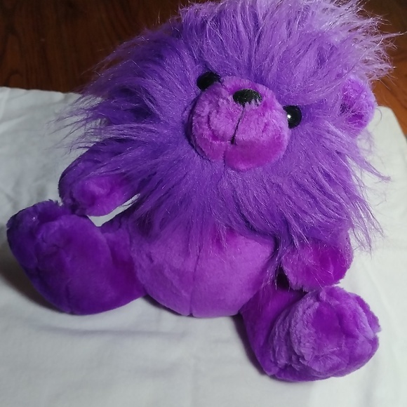 Purple Bear / Lion with Fun Crazy Hair - Picture 4 of 7